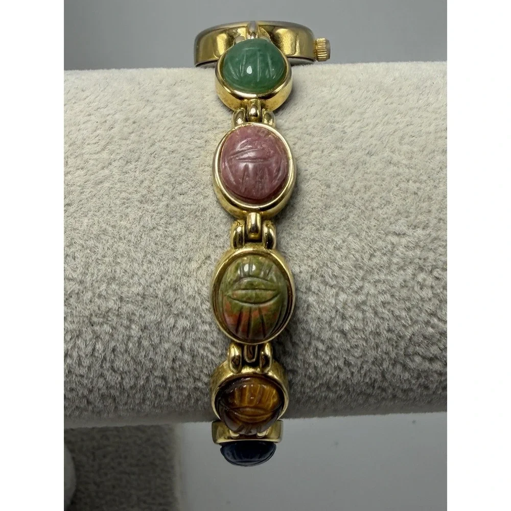 Gruen Precision 358-902.105 New Battery Scarab Beetle Ladies Watch 19MM 7.25